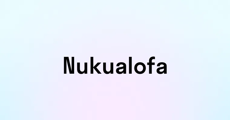 Nukualofa