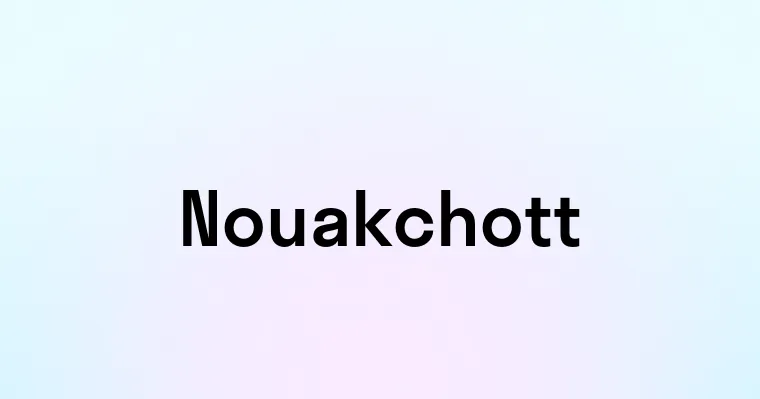 Nouakchott