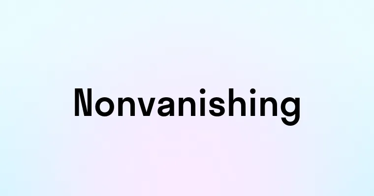 Nonvanishing