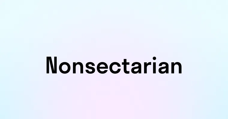 Nonsectarian