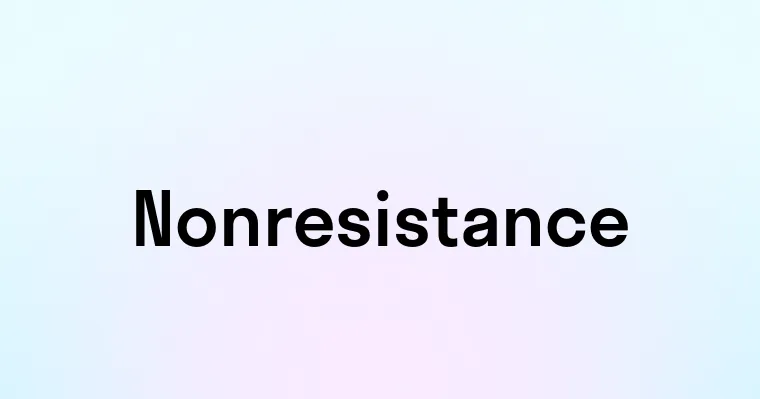 Nonresistance