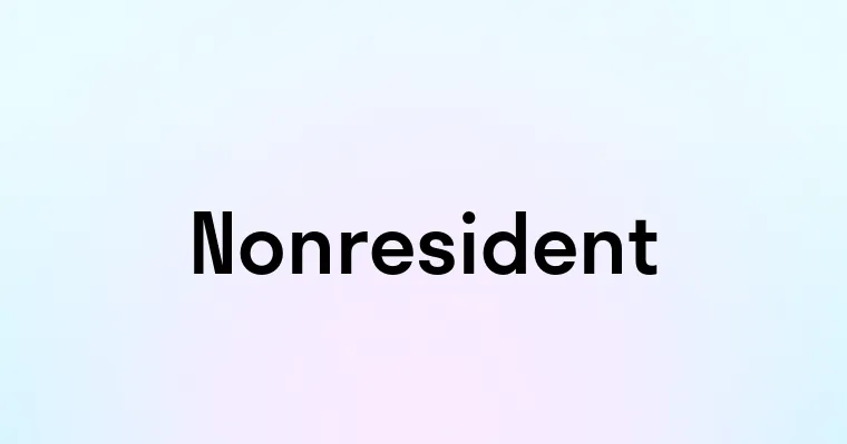 Nonresident