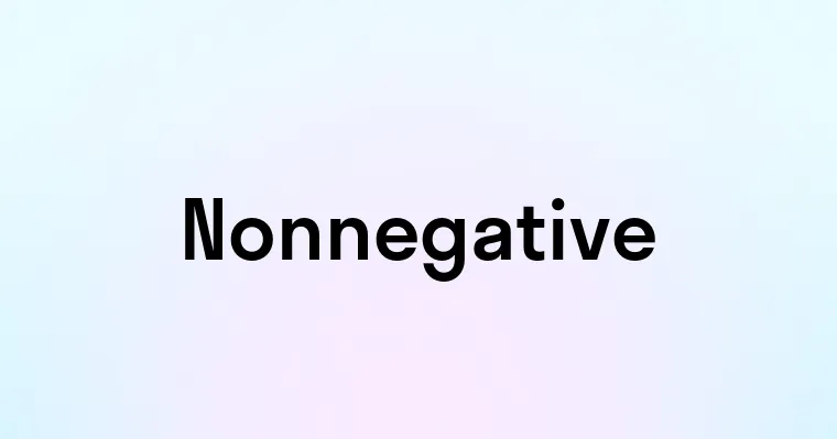 Nonnegative