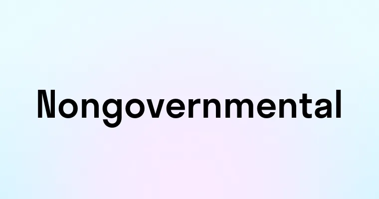 Nongovernmental