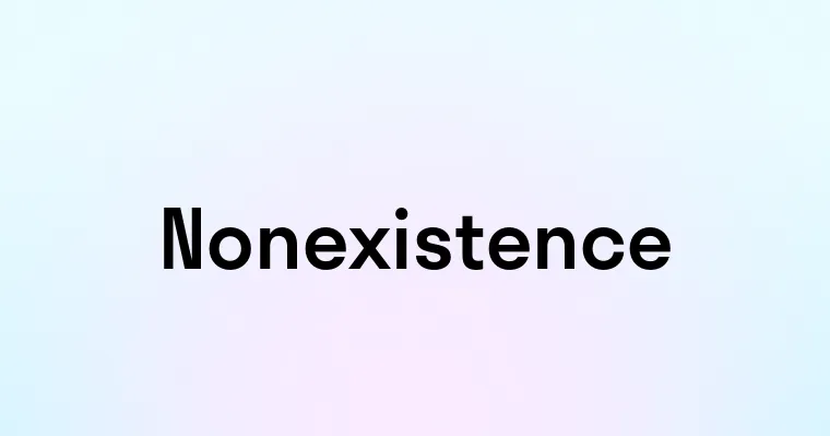 Nonexistence