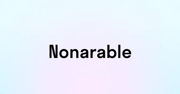 Nonarable