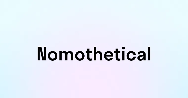 Nomothetical