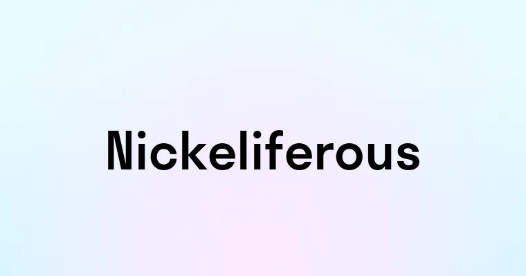 Nickeliferous