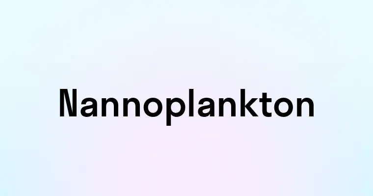 Nannoplankton