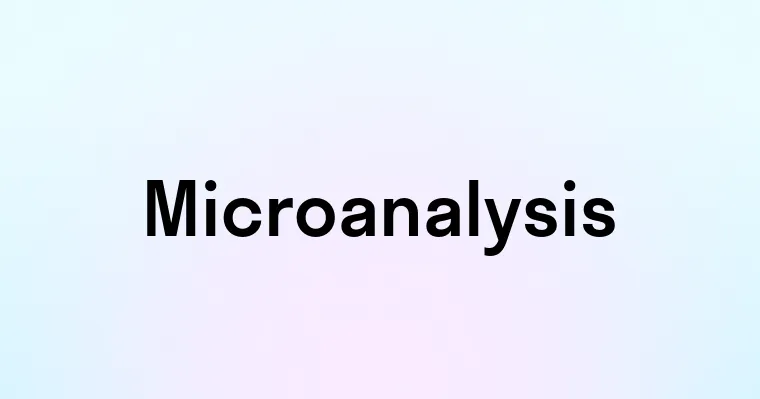 Microanalysis