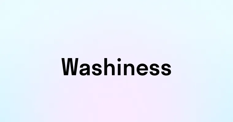 Washiness