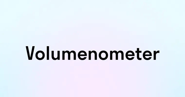 Volumenometer