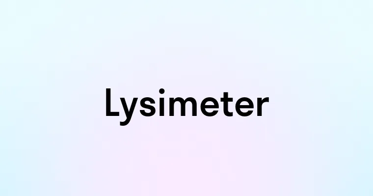 Lysimeter