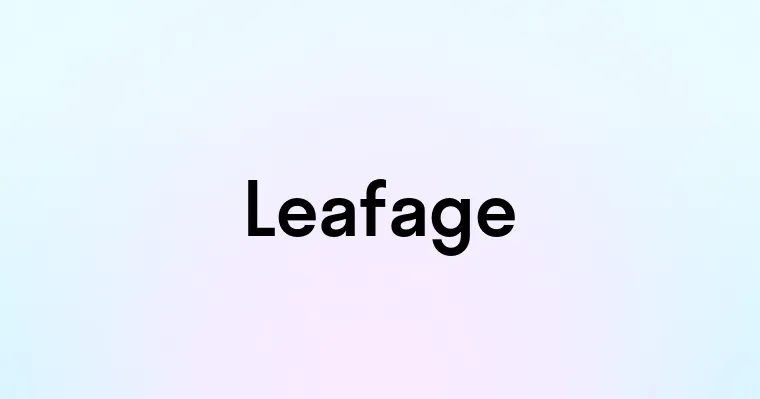 Leafage