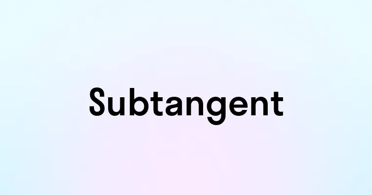 Subtangent