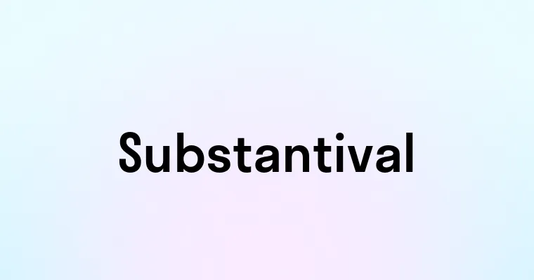 Substantival