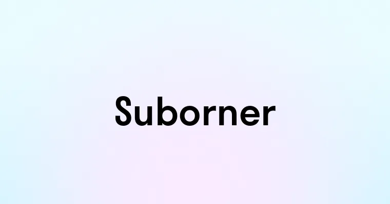 Suborner — перевод, транскрипция, произношение и примеры