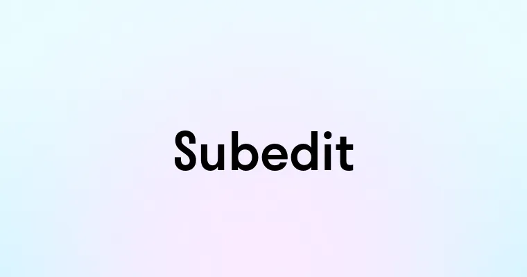 Subedit