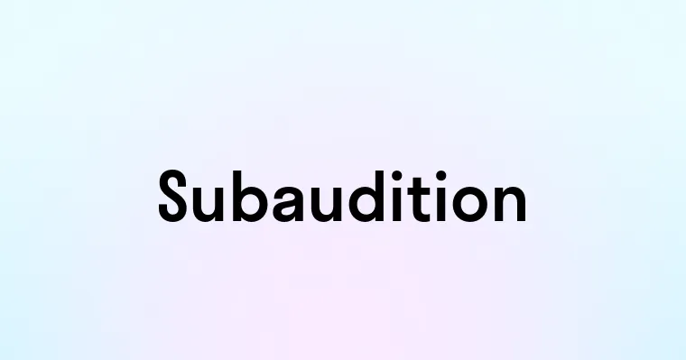 Subaudition