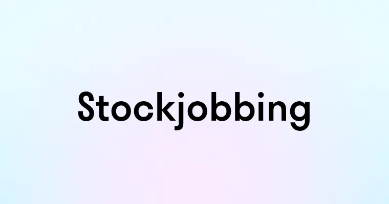 Stockjobbing