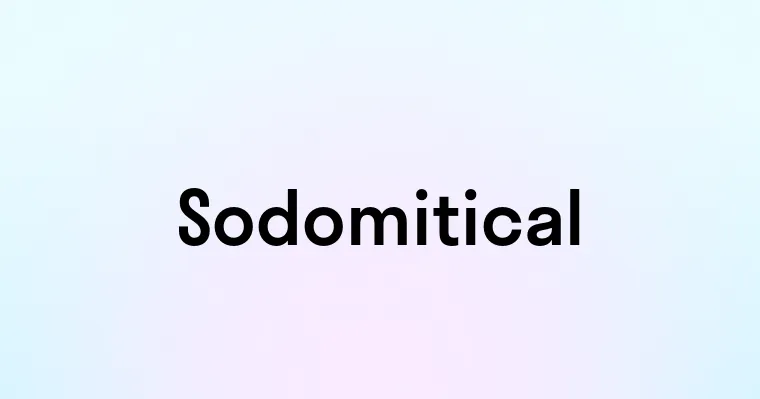 Sodomitical