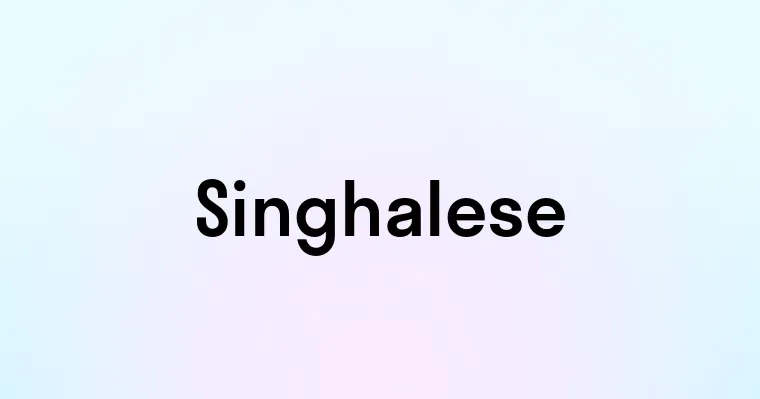 Singhalese