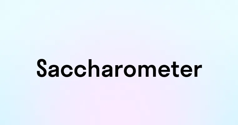 Saccharometer