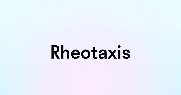 Rheotaxis