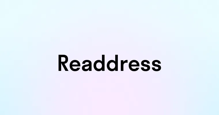 Readdress