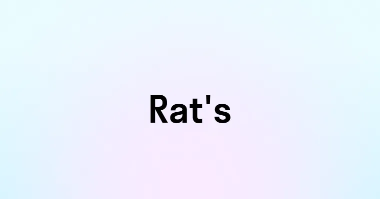 Rat's