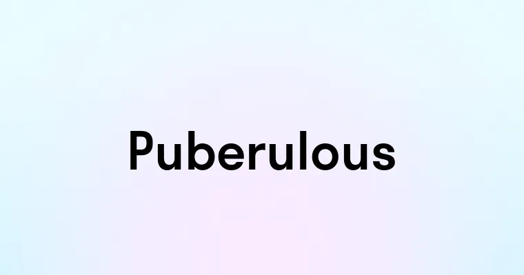 Puberulous