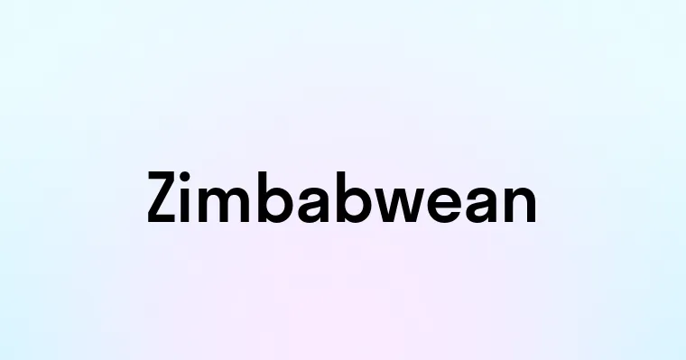 Zimbabwean