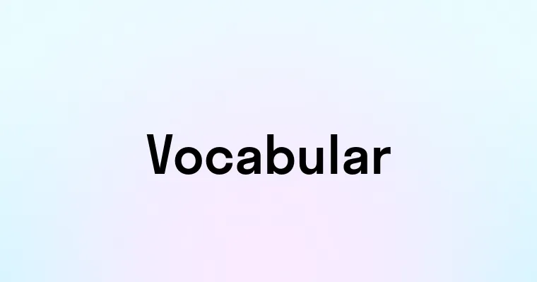 Vocabular