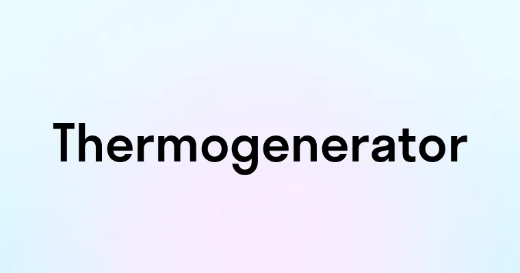 Thermogenerator