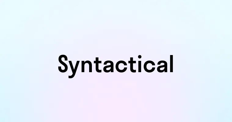 Syntactical