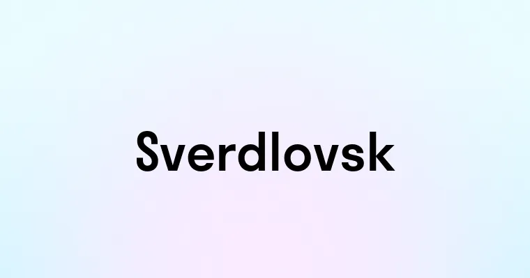 Sverdlovsk