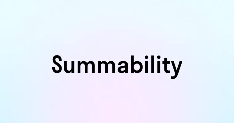 Summability