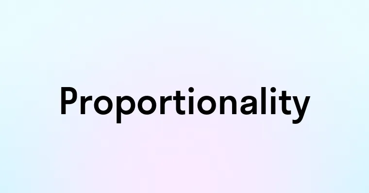 Proportionality