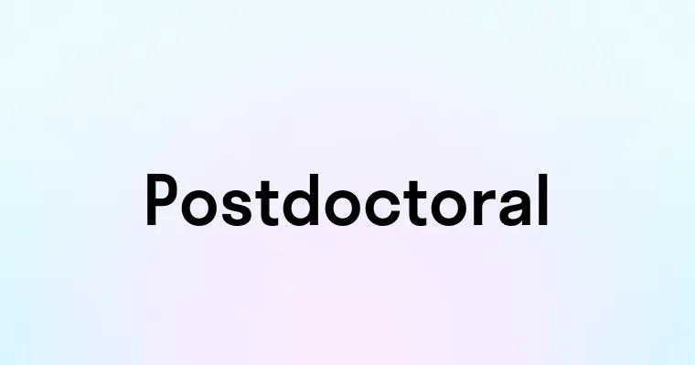 Postdoctoral