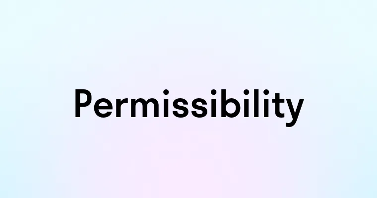 Permissibility