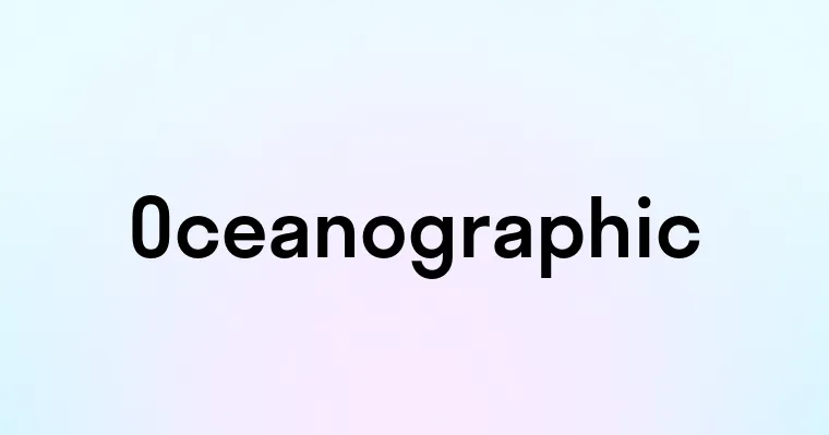 Oceanographic