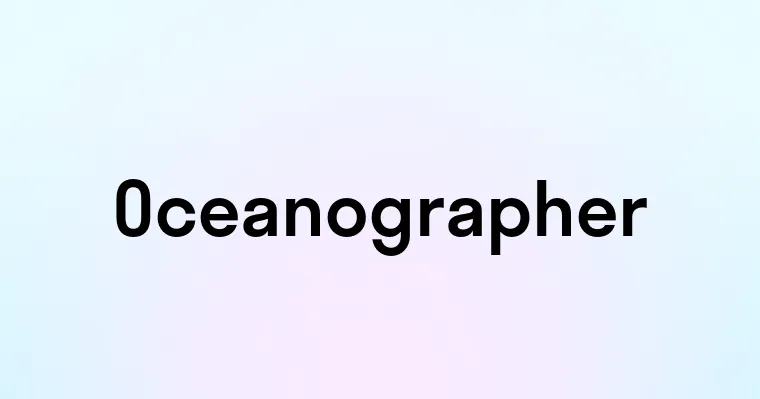 Oceanographer