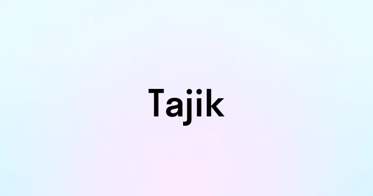 Tajik