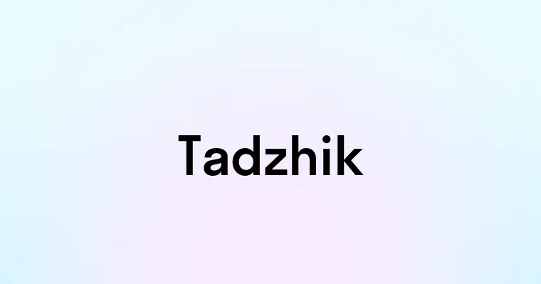 Tadzhik