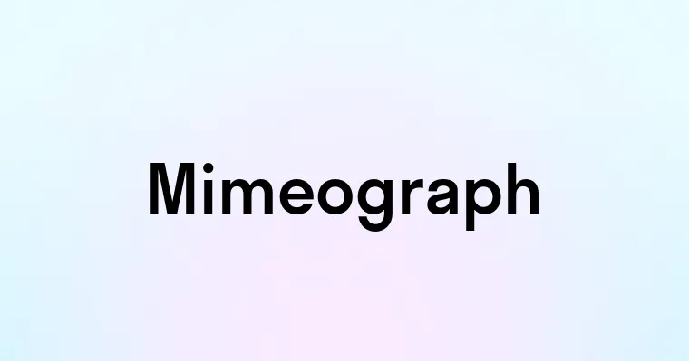 Mimeograph