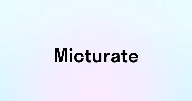 Micturate