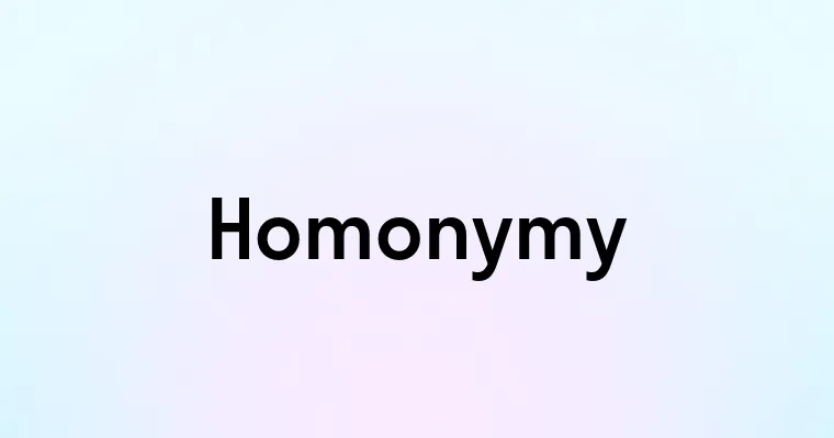 Homonymy