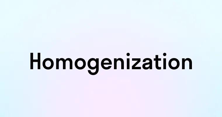 Homogenization