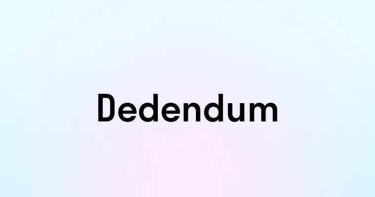 Dedendum