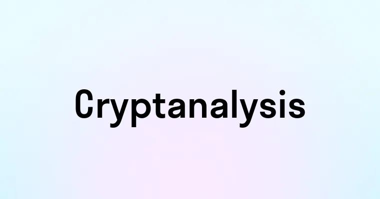 Cryptanalysis